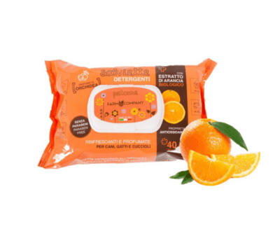 Toalla Húmeda FarmCompany Aceite de Naranja con Orquideas 40 Unidades