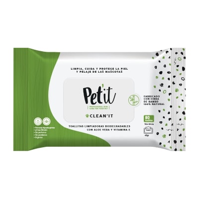 Pet It Toallitas Húmedas 80 Unidades Biodegradables