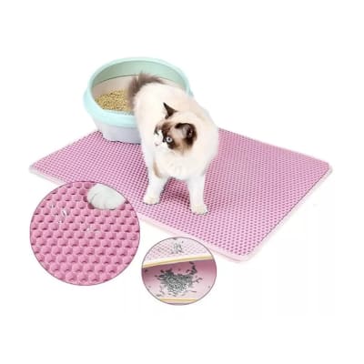 Alfombra Doble Capa para Gatos Atrapan Arena 58x37 cm