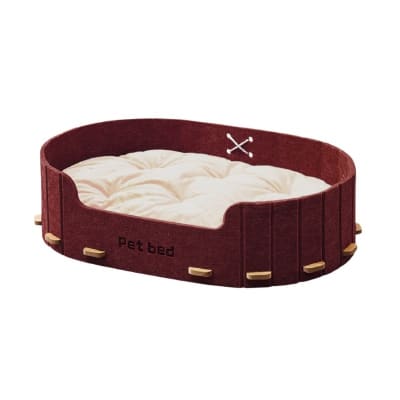 Cama Fieltro Colchoneta Burdeo 60x40 cm1