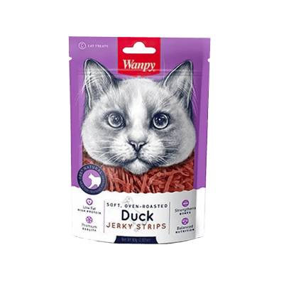 WANPY DUCK JERKY STRIPS FOR CAT1