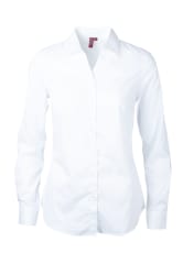 Blusa Trevira Spandex Cuello V color blanco