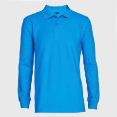 Polera Pique 80/20 ML Hombre color azul rey