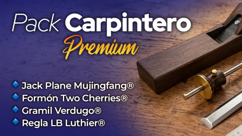 product pack carpintero premium cepillo formon gramil y regla