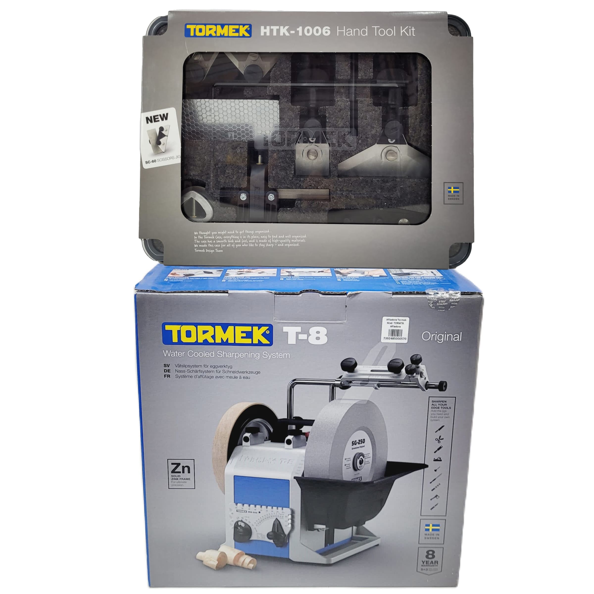 Pack Afiladora Tormek Mod: TORMT8 + Kit de Guias de Afilado HTK-1006