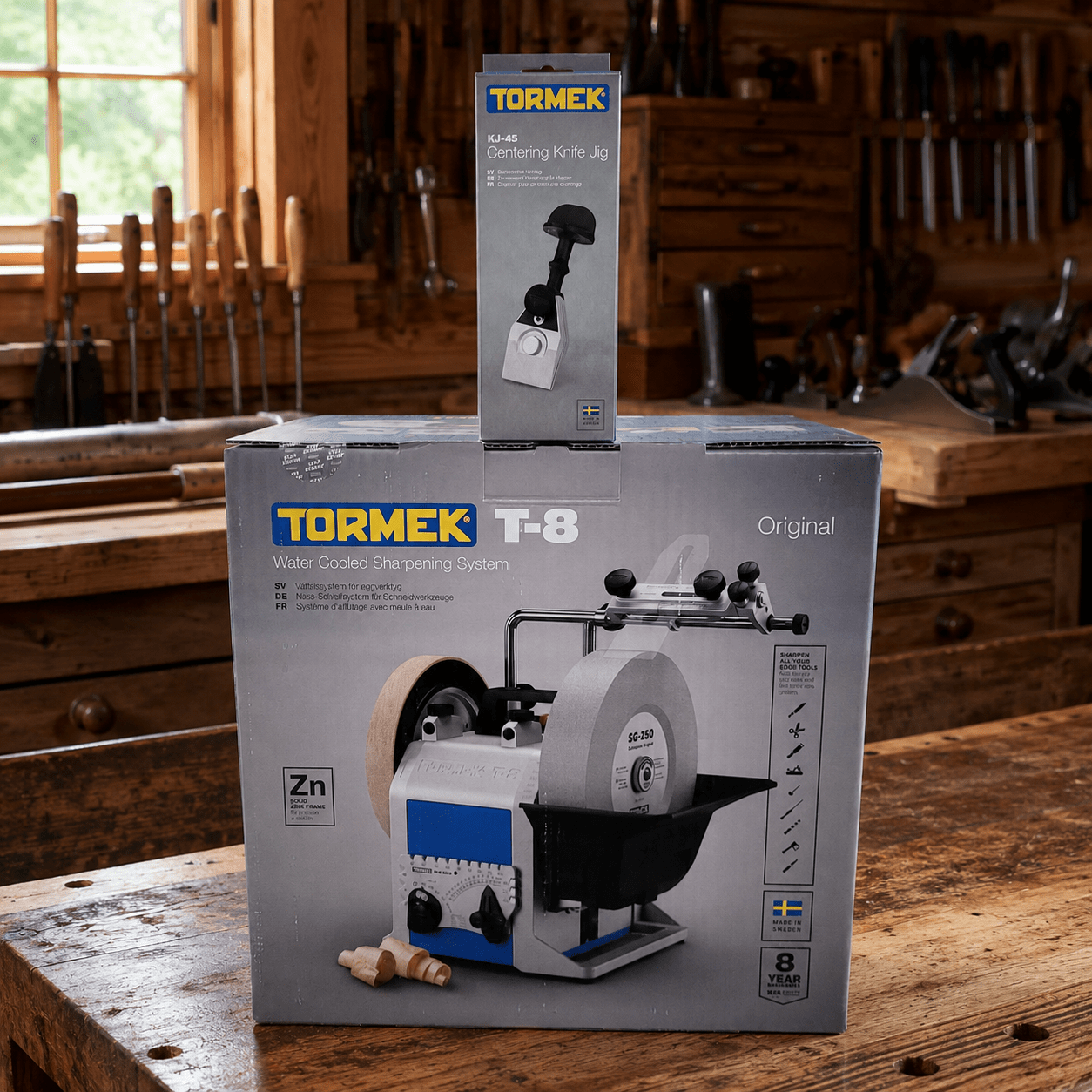 Pack Afiladora Tormek T8 + Guia KJ-45