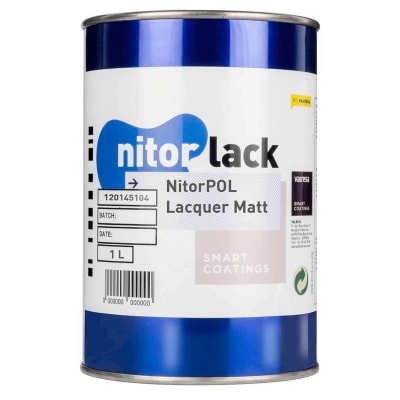 Poliuretano Lacquer Matt Nitorpol de Nitorlack. Incoloro. 1 litro + 2 catalizadores 144 de 250 ml