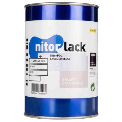 Poliuretano Lacquer Gloss Nitorpol de Nitorlack. Brillo. 1 litro + 2 catalizadores 046 de 250 ml