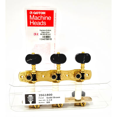 Clavijero Guitarra Clásica Gotoh 3L+3R Gold 35G1800-BB Bronce Sólido