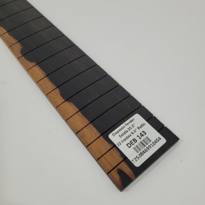 Diapason Ranurado Tipo Fender DEB-143 de Ebano Negro - Escala 25.5
