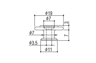 String Retainer para Bajo Electrico. Nickel. Mod RB30