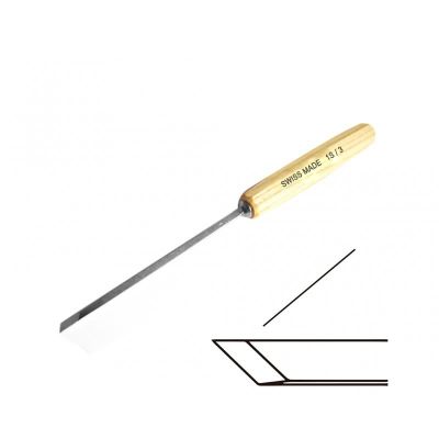 Gubia No 1S. Doble Bisel en Angulo de 3 mm de ancho1