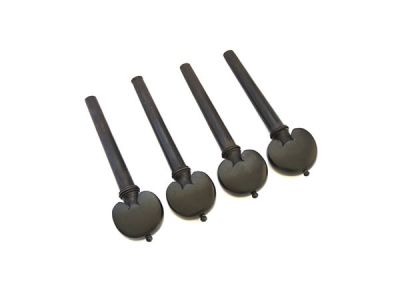 Clavijas Cuarteto Clasico (Set 4 pcs) Viola. Corazón. Ébano1