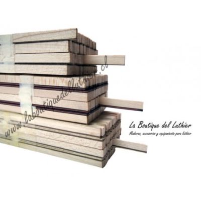 Filete de Madera Curly Maple con línea Marrón. Mod: A011