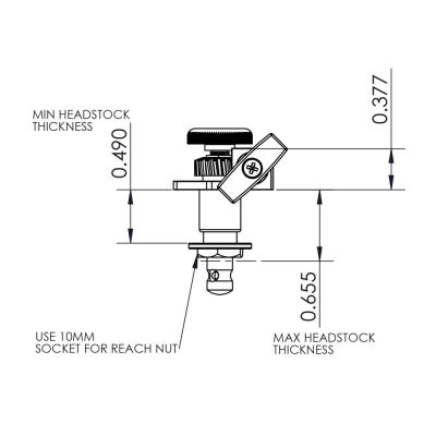 Clavijero Kit 6L con Locking. Mod 6K1GL0C-DHS. Color Chrome