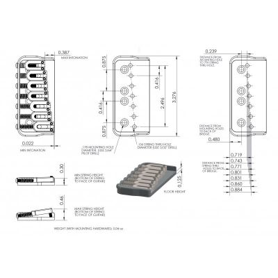 Puente Hardtail 7-String. Mod 41070C. Color Chrome (63,36 mm)