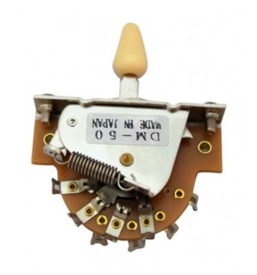 Switch 5-Way Abierto para Stratocaster. Mod: DM-50 IV. Perilla Cream1
