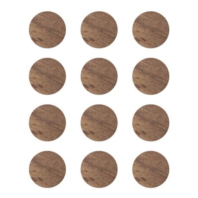Dots de Madera Nogal de 7.60mm Diametro ( Set de 12 Pcs)1