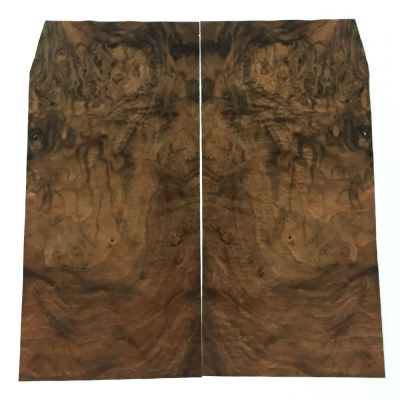 Madera Nogal - Walnut  Ref: 02. Tops chapa 0.5mm Raiz de Walnut 23cm x 48cm (x2)1