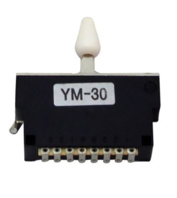 Switch 3-Way Sellado para Telecaster. Mod: YM-30 WHT. Perilla White