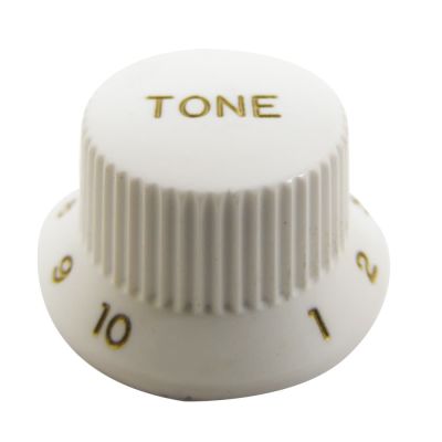 Perilla Plastica para Tono. White. Stratocaster y Telecaster. Mod: Mod: KW-240T
