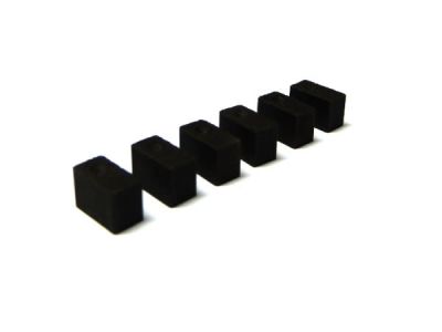 Headless Guitar Bridge String Saddles. Color Black (6 Pcs) 