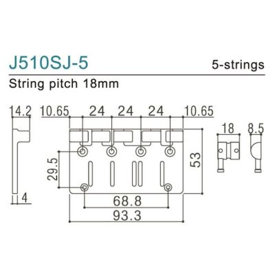Puente 5-Strings. Mod: J510SJ. Color: Chrome