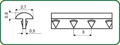 1/2 Rollo de Traste Jumbo Low de 19.5 mts aprox. Corona 2.7 mm