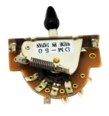 Switch 5-Way Abierto para Stratocaster. Mod: DM-50 BLK. Perilla Black1