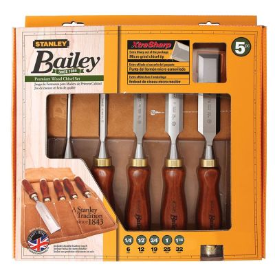 Set de Formones Stanley Bailey 5 Piezas. Modelos 16-4015