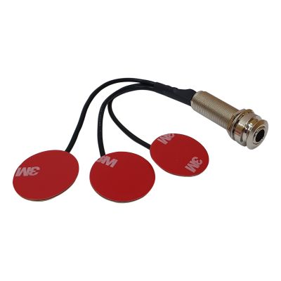 Piezo Electrico de 3 Microfonos con Jack tubular + Strap Pin1