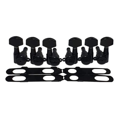 Clavijero 3L+3R con Locking. Mod 6K2EL0B. Boton: 07. Color Black