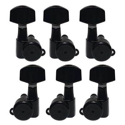 Clavijero 3L+3R con Locking. Mod 6K2EL0B. Boton: 07. Color Black