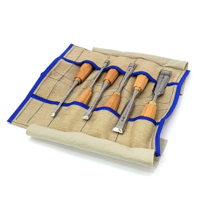 Set de Formones Carpinteros. Mod: CmSet 6 ( 6 pcs + Estuche Roll-up )1