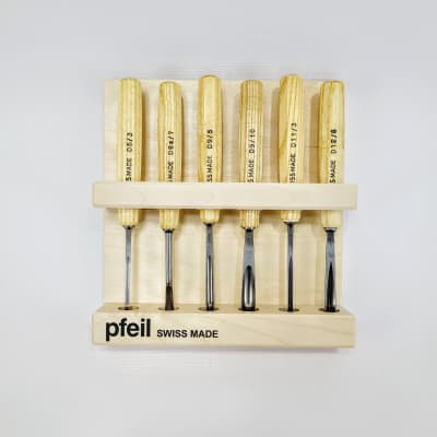 Set de 6 Gubias Pfeil para Xilografía y Tallado en Madera Mod: D 6erA1