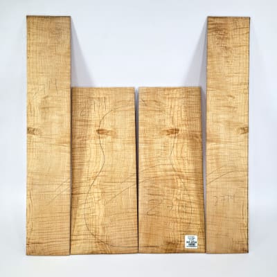 Set de 2 Laminas tipo Espejo MP-705 de Maple Flameado para Artesania1