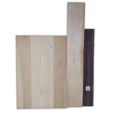 Pack de Maderas WCP-310 para Guitarra, Cuerpo de Ash + Mastil de Maple + Diapason de Indian Rosewood