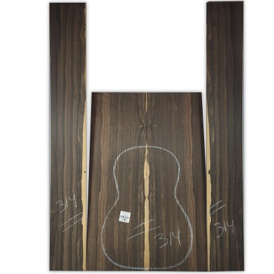 Set de Aros y Fondo para Instrumentos Medianos como Tiple ZIR-314 de Ziricote Mexicano / Calidad Especial1