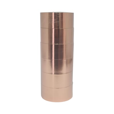 Pack de 6 Rollos de Cinta de Lamina de Cobre Conductora Autoadhesiva de 50 mm de ancho