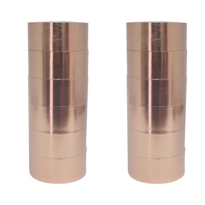 Pack de 12 Rollos de Cinta de Lamina de Cobre Conductora Autoadhesiva de 50 mm de ancho