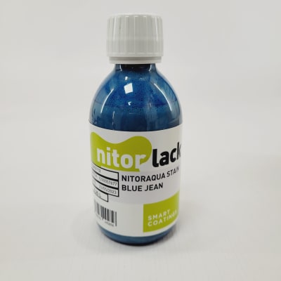Tinta Stain Blue Jean NitorAqua by Nitorlack de 250 ml para Madera1