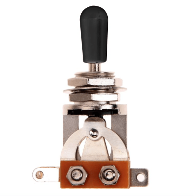Switch 3-Way Corto para Les Paul. Color: Chrome. Perilla: Black1