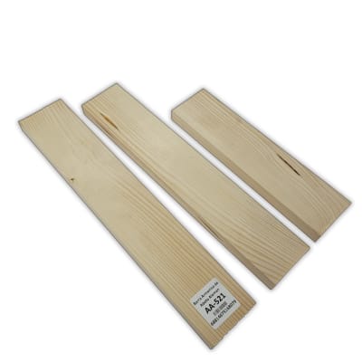 Set de 3 Barras Armonicas AA-521 de Abeto Alemán para Armado Interno / Piezas Presentan nudos y hoyitos