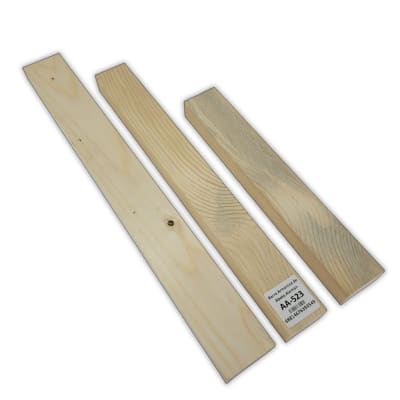 Set de 3 Barras Armonicas AA-523 de Abeto Alemán para Armado Interno / Piezas Presentan nudos y hoyitos1