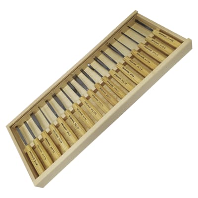 Set de Mini Gubias Pfeil D18er para Xilografia y Tallado en Madera con Estuche (19 pcs)1