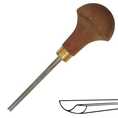 Gubia para Timbre Nº L7 de 4 mm. Semi Curva1