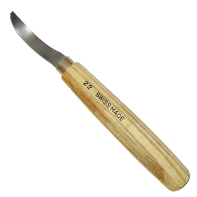 Cuchillo Vaciador Semi-Curvo Grande. Mod Kerb 22 Gancho1