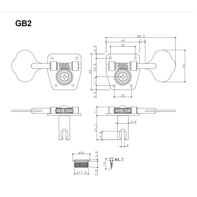 Clavija 1R. Mod: GB2-N Tipo Jazz Bass. Color: Nickel
