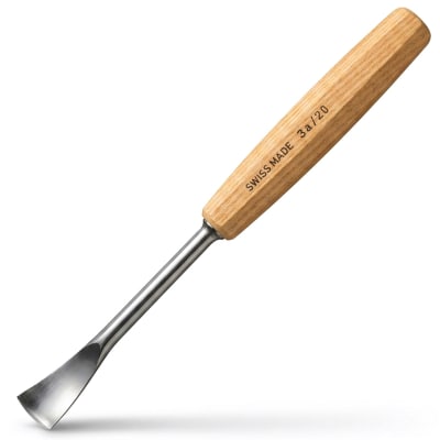 Gubia No 3A Semi Plana Corta de 20 mm de ancho para hacer Cuchara o Cuenco1