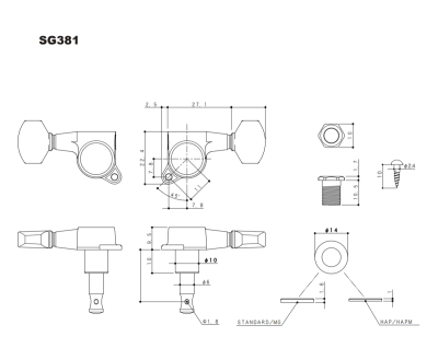 Clavijero con Locking MGT 6R Chrome SG381-07